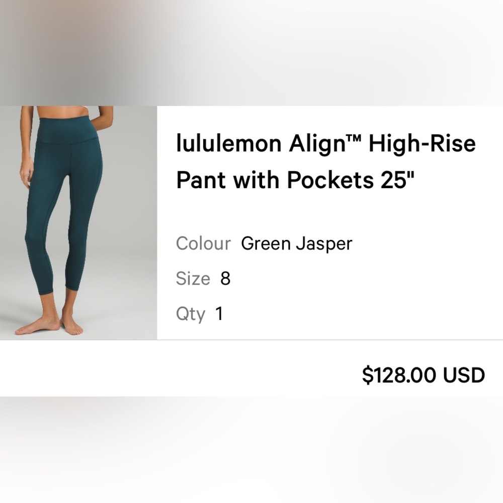 lululemon athletica Align™ High-Rise Pant with Pockets 25" - Green Jasper